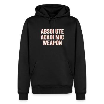 Arme académique absolue des étudiants - Sweat à capuche Premium bio Homme - noir - Devant - Nico (187cm)