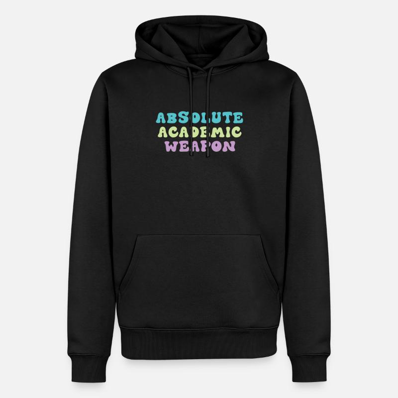 Studenten Absolute Academic Weapon - Männer Premium Bio Hoodie - Schwarz