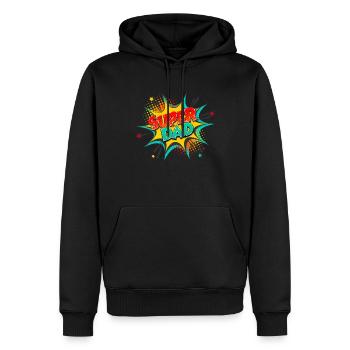 Super Daddy Best Daddy In The World Father's Day - Men’s Premium Organic Hoodie - black - Front - Nico (187cm)