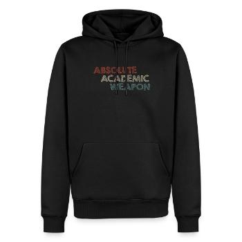 Arme académique absolue de l’étudiant - Sweat à capuche Premium bio Homme - noir - Devant - Nico (187cm)