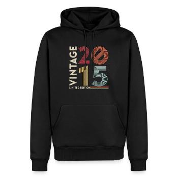 Vieille école 2015 - Sweat à capuche Premium bio Homme - noir - Devant - Nico (187cm)
