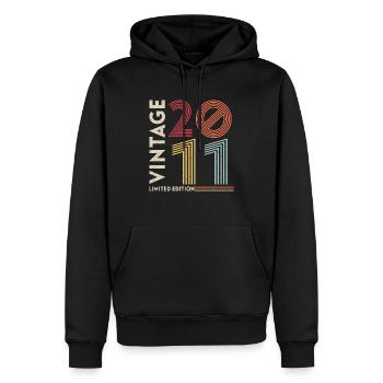 Geburtstag Limited Edition 2011 - Männer Premium Bio Hoodie - Schwarz - Vorne - Nico (187cm)