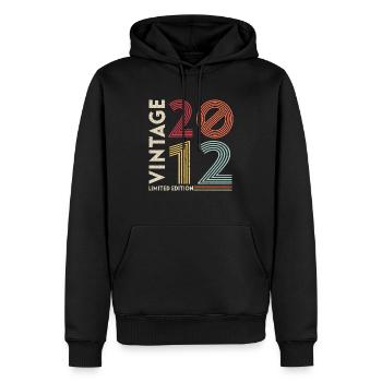 2012 Unikal - Männer Premium Bio Hoodie - Schwarz - Vorne - Nico (187cm)