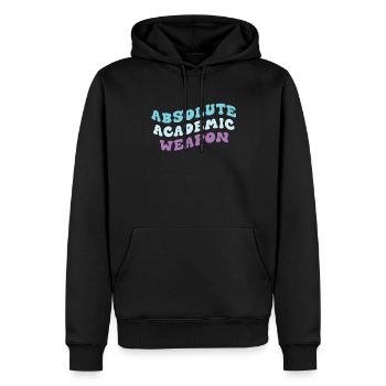 Arme académique absolue de l’étudiant - Sweat à capuche Premium bio Homme - noir - Devant - Nico (187cm)