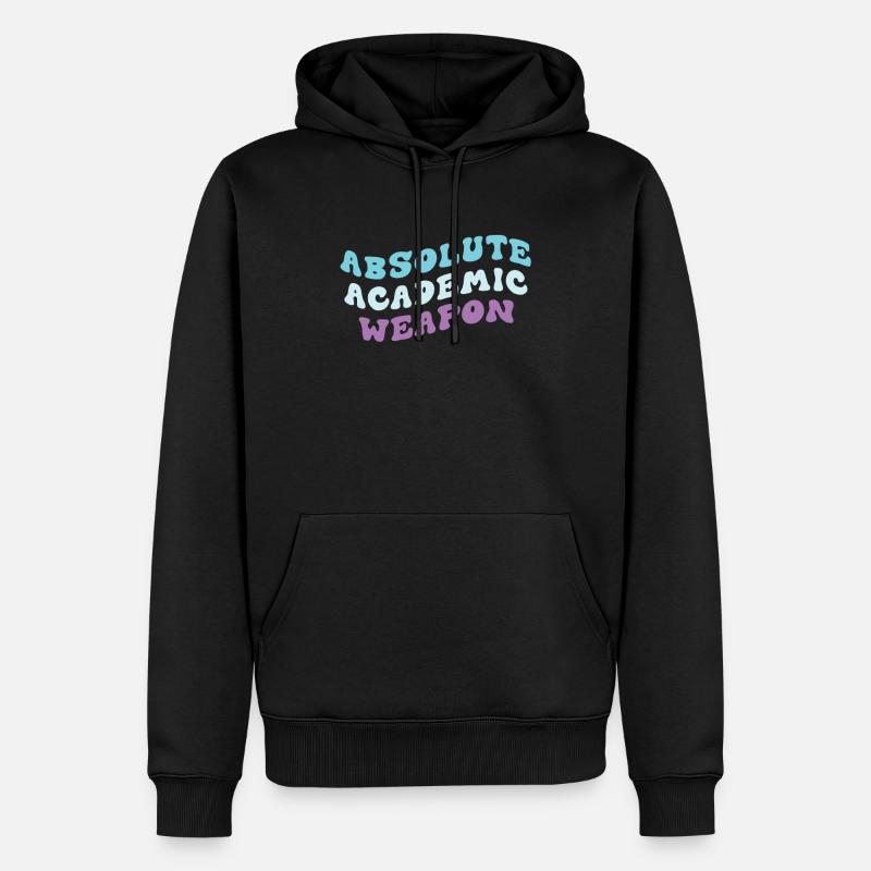 Studenten Absolute Academic Weapon - Männer Premium Bio Hoodie - Schwarz