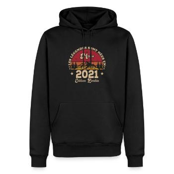 Mars 2021 anniversaire Mars 2021 Mars - Sweat à capuche Premium bio Homme - noir - Devant - Nico (187cm)