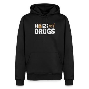 Umarmungen Statt Drogen - Männer Premium Bio Hoodie - Schwarz - Vorne - Nico (187cm)