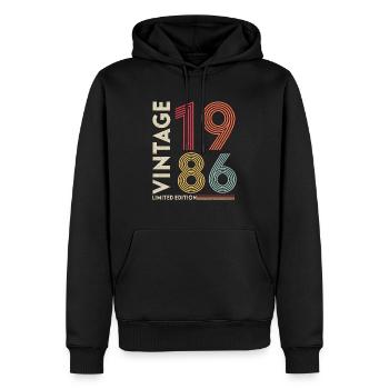 Geboren 1986 geburtstag - Männer Premium Bio Hoodie - Schwarz - Vorne - Nico (187cm)