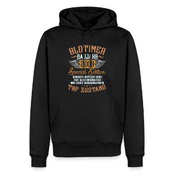 Oldtimer Special Edition Modell 2005 Geburtstag - Männer Premium Bio Hoodie - Schwarz - Vorne - Nico (187cm)