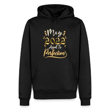 Mai 2022 Mai-Jubiläum Mai 2022 - Männer Premium Bio Hoodie - Schwarz - Vorne - Nico (187cm)