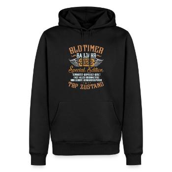 Oldtimer im Ruhestand 2022 Rentner Oldtimer - Sweat à capuche Premium bio Homme - noir - Devant - Nico (187cm)