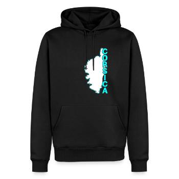 Korsisches Wappen - Männer Premium Bio Hoodie - Schwarz - Vorne - Nico (187cm)