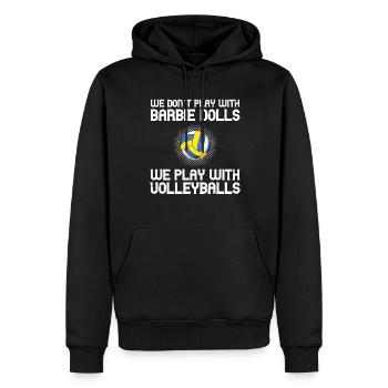 Cette fille aime Jésus et le volleyball - Sweat à capuche Premium bio Homme - noir - Devant - Nico (187cm)