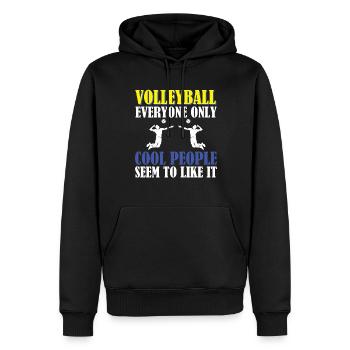 Volleyball Mädchen Machen Es Am Besten Volleyball - Männer Premium Bio Hoodie - Schwarz - Vorne - Nico (187cm)
