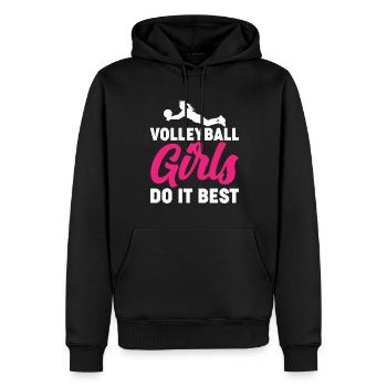Le volleyball n’est pas pour tout le monde, juste pour les gens cool - Sweat à capuche Premium bio Homme - noir - Devant - Nico (187cm)