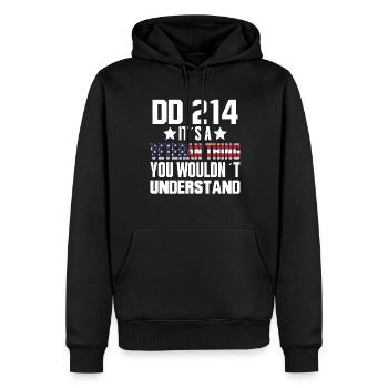 DD-214 Es Ist Eine Veteranen Sache - Veteran - Männer Premium Bio Hoodie - Schwarz - Vorne - Nico (187cm)