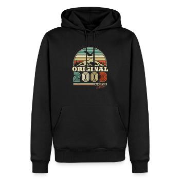 Original 2003 Limited Edition Geburtstagsgeschenk - Männer Premium Bio Hoodie - Schwarz - Vorne - Nico (187cm)