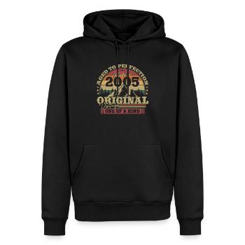 Original 2005 Celebrating 18 Years of Legend - Männer Premium Bio Hoodie - Schwarz - Vorne - Nico (187cm)