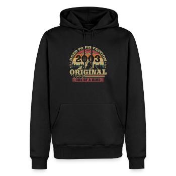 Original 2003 Celebrating 20 Years of Legend - Männer Premium Bio Hoodie - Schwarz - Vorne - Nico (187cm)