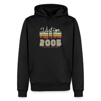 Original 2005 Celebrating 18 Years of Legend - Männer Premium Bio Hoodie - Schwarz - Vorne - Nico (187cm)