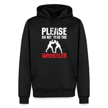 Bitte Füttern Sie Den Wrestler Nicht - Männer Premium Bio Hoodie - Schwarz - Vorne - Nico (187cm)