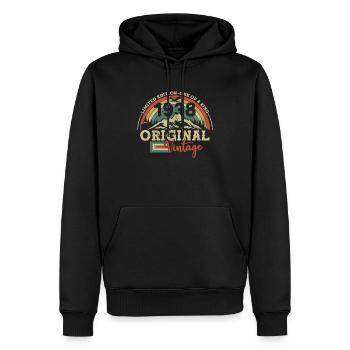 Birthday present 1938 - Men’s Premium Organic Hoodie - black - Front - Nico (187cm)