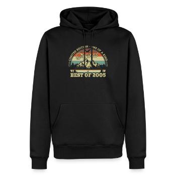 Birthday present 2005 - Men’s Premium Organic Hoodie - black - Front - Nico (187cm)