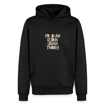 I'm Uriah doing Uriah things - Männer Premium Bio Hoodie - Schwarz - Vorne - Nico (187cm)