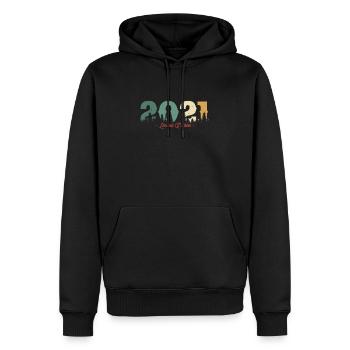 Vintage Geburtstagsgeschenk Wald 2021 - Männer Premium Bio Hoodie - Schwarz - Vorne - Nico (187cm)