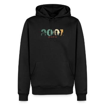 Vintage Geburtstagsgeschenk Wald 2001 - Männer Premium Bio Hoodie - Schwarz - Vorne - Nico (187cm)