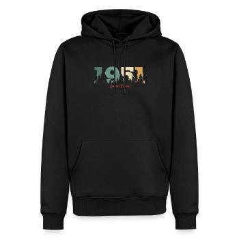 Vintage 1951 Geburtstagsgeschenk - Männer Premium Bio Hoodie - Schwarz - Vorne - Nico (187cm)