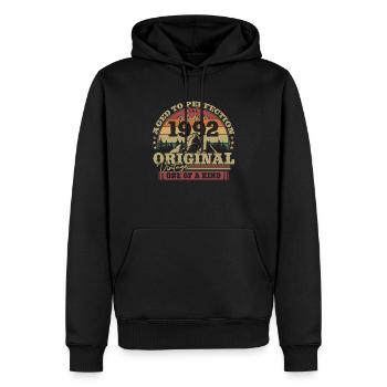 Geburtstagsgeschenk Vintage 1992 32 Jahre - Männer Premium Bio Hoodie - Schwarz - Vorne - Nico (187cm)