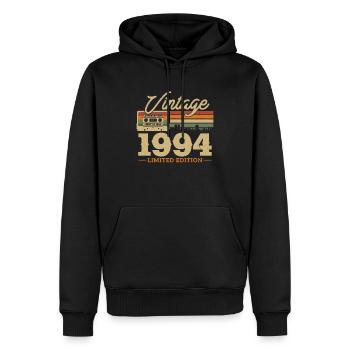 Vintage 1994 30 Jahre Limited Edition - Männer Premium Bio Hoodie - Schwarz - Vorne - Nico (187cm)