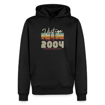 Vintage 2004 - 20 Jahre Limited Edition - Männer Premium Bio Hoodie - Schwarz - Vorne - Nico (187cm)