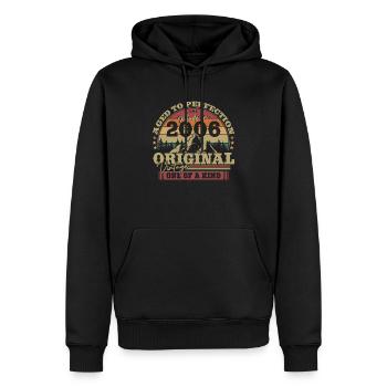 Perfection 2006 Vintage - Men’s Premium Organic Hoodie - black - Front - Nico (187cm)