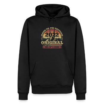 Vintage Geburtstagsgeschenk 2022 - Männer Premium Bio Hoodie - Schwarz - Vorne - Nico (187cm)
