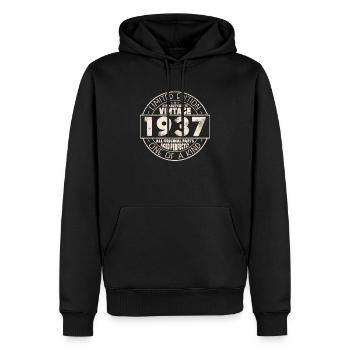 Vintage Geburtstagsgeschenk 1937 - Männer Premium Bio Hoodie - Schwarz - Vorne - Nico (187cm)