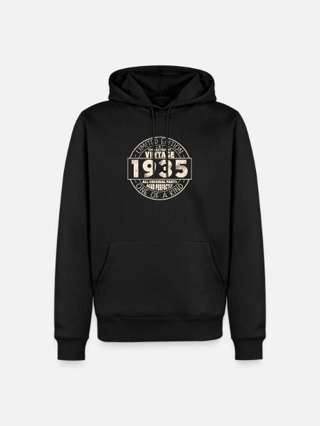 Gift 1935 88/89 years - Men’s Premium Organic Hoodie - black