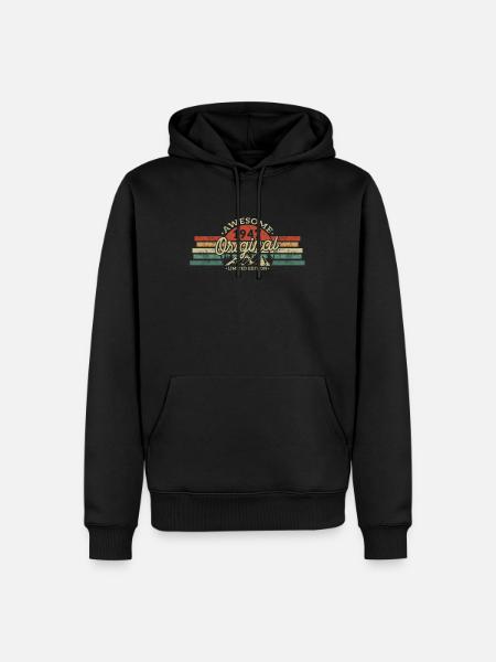 Cadeau d’anniversaire Millésime original 1947 - Sweat à capuche Premium bio Homme - noir