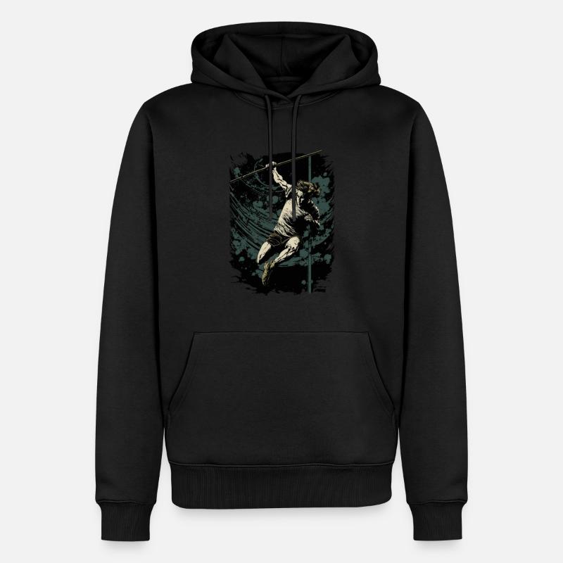 Les perchistes en action - Sweat à capuche Premium bio Homme - noir