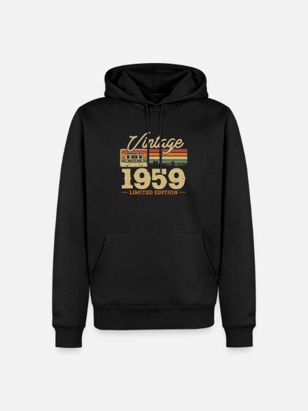 1959 - 64/65th birthday - Men’s Premium Organic Hoodie - black
