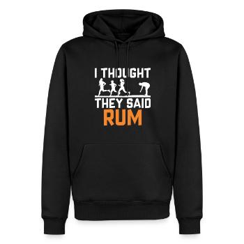 I thought they were rumbling - Men’s Premium Organic Hoodie - black - Front - Nico (187cm)