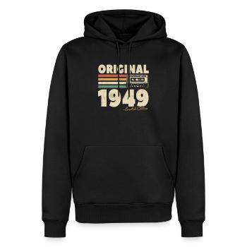 Legendäre Hits 1979 - 44/45 Jahre - Männer Premium Bio Hoodie - Schwarz - Vorne - Nico (187cm)