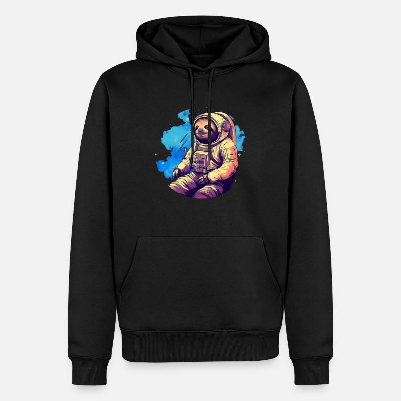 Paresseux dans l’espace - Sweat à capuche Premium bio Homme - noir