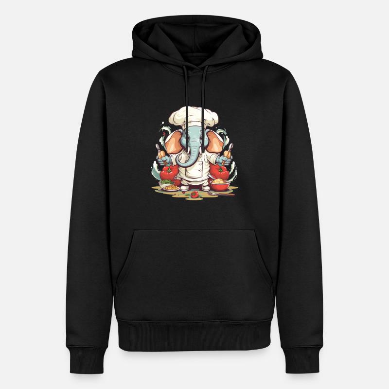 Cuisinier d’éléphant - Sweat à capuche Premium bio Homme - noir