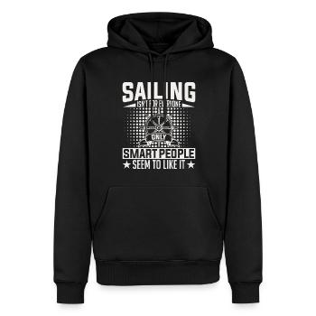 La voile n’est pas pour tout le monde, seulement pour les gens intelligents - Sweat à capuche Premium bio Homme - noir - Devant - Nico (187cm)