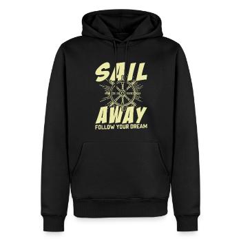 Segeln Sie Los Und Folgen Sie Ihrem Traum - Männer Premium Bio Hoodie - Schwarz - Vorne - Nico (187cm)