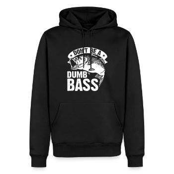 Ne sois pas une basse stupide - Sweat à capuche Premium bio Homme - noir - Devant - Nico (187cm)