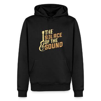 The source of sound - Men’s Premium Organic Hoodie - black - Front - Nico (187cm)