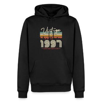 Vintage 1997 Geburtstagsgeschenk - Männer Premium Bio Hoodie - Schwarz - Vorne - Nico (187cm)